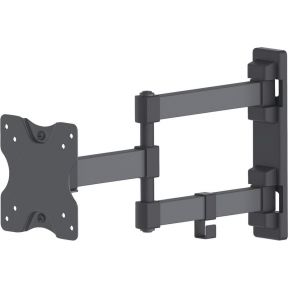 "Manhattan TV & Monitor Mount, Wall, Full Motion, 1 screen, Screen Sizes: 13-27", Black, VESA 75x75 to 100x100mm, 20kg, Tilt & Swivel with 3 Pivots, Lifetime Warranty - Klammer - für LCD 