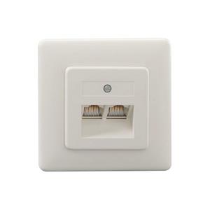 Rutenbeck UAE 8/8 (8/8) Up rw - Anschlussdose, Unterputz - CAT 3 - RJ-45 X 2 - Pure White, RAL 9010