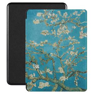 Lunso  Kobo Glo / Glo HD / Touch 2.0 hoes (6 inch) - Vegan Saffiano Leren sleep cover - Van Gogh Amandelbloesem