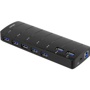 Deltaco UH-723 interface hub USB 3.0 (3.1 Gen 1) Type-A Zwart