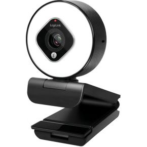LogiLink Full-HD-USB-Webcam mit Dual-Mikrofon, schwarz