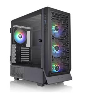 Thermaltake CA-1X5-00M1WN-00 Midi-tower Gaming-behuizing Zwart 4 voorgeïnstalleerde LED-ventilators, Zijvenster