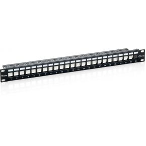 Equip Cat. 6a Keystone Patch Panel, shielded, black