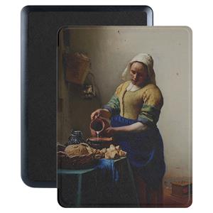 Lunso  Kobo Nia hoes (6 inch) - Vegan Saffiano Leren sleep cover - Vermeer Melkmeisje