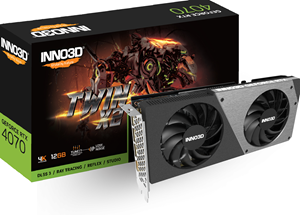Inno3D GeForce RTX 4070 Twin X2 Grafikkarte - 12GB GDDR6X, 1x HDMI, 3x DP
