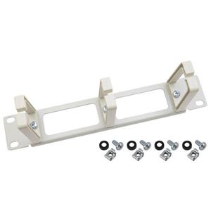 HMF Rangierpanel für Serverschrank 63353 Netzwerk-Switch (10 Zoll, 1 HE, 254 x 80 x 45 mm, Lichtgrau)