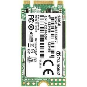 Transcend MTS552T2 128 GB SATA M.2 SSD 2242 harde schijf SATA 6 Gb/s Retail TS128GMTS552T2