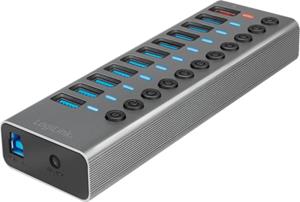 LogiLink LogiLink UA0388. Hostinterface: USB 3.2 Gen 1 (3.1 Gen 1) Type-B, Hub-interfaces: USB 3.2 Gen 1 (3.1 Gen 1) Type-A. Overdrachtssnelheid: 5000 Mbit/s, Kleur van het product: Grijs, Materiaal b