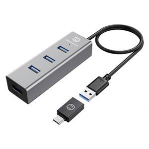 GrauGear G-HUB4-AC USB 3.0-hub 4 poorten Met USB-C stekker