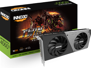 Inno3D Geforce RTX 4060 Ti 8 GB Twin X2 OC Grafikkarte - 8GB GDDR6, 1x HDMI, 3x DP