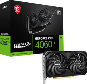 MSI GeForce RTX 4060 Ti VENTUS 2X BLACK 8G OC - Videokaart