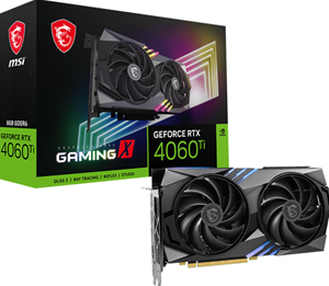 MSI GeForce RTX 4060 Ti GAMING X 8G Grafikkarte - 8GB GDDR6X, 1x HDMI, 3x DP