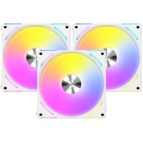 lianli Lian Li UNI FAN AL120 V2 (3-pack) - Gehäuselüfter - 120 mm - Weiß mit RGB-Beleuchtung - 29 dBA