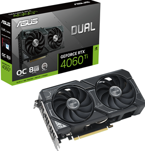 ASUS Dual GeForce RTX 4060 Ti OC Grafikkarte - 8GB GDDR6, 1x HDMI, 3x DP