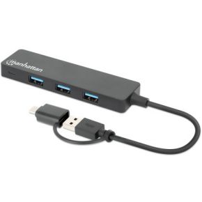 Manhattan 180863 4 Port USB 3.2 Gen 1-Hub (USB 3.0) Schwarz