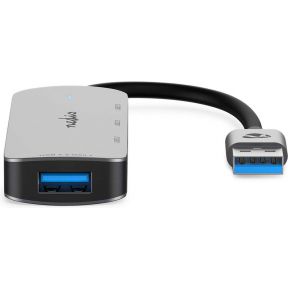 Nedis USB-Hub USB-A Stecker - 4x USB A, 4-Port port(s), USB 2.0 / USB 3.2 Gen 1, Stromversorgung über USB, 5 Gbps