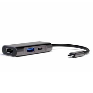 4Smarts 3in1 Kompakt Hub USB 3.0-Hub Grau