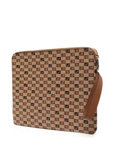 Moreau Portfolio leather laptop sleeve - Bruin