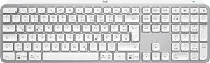 Logitech MX Keys S, Kabellose Tastatur Tastenbeleuchtung, incl. Logi Bolt USB-Empfänger, Pale Grey
