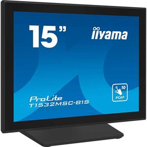 Iiyama ProLite T1532MSC-B1S computer monitor 38,1 cm (15) 1024 x 768 Pixels XGA LCD Touchscreen Zwart