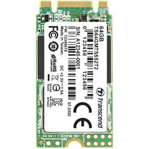 Transcend MTS552T2 64 GB SATA M.2 SSD 2242 harde schijf SATA 6 Gb/s Retail TS64GMTS552T2