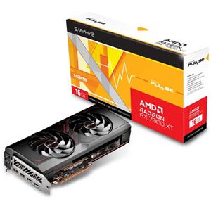 SAPPHIRE Radeon RX 7800 XT PULSE GAMING 16G grafische kaart RDNA 3, GDDR6, 2x DisplayPort, 2x HDMI 2.1