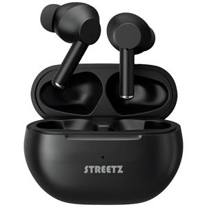 STREETZ TWS-117 In Ear Headset Bluetooth Stereo Schwarz Headset, Ladecase, Lautstärkeregelung, To