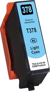 Huismerk Epson 378XL cartridge licht cyaan
