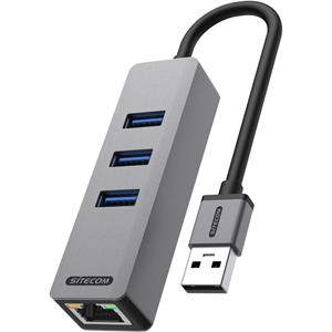 Sitecom USB-A naar Ethernet + 3x USB Hub Dockingstation