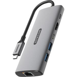 Sitecom 6-in-1 USB-C Power Delivery GEN2 Multiport Adapter Dockingstation