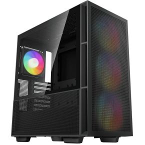 DeepCool CH560 Midi-Tower Gaming-Gehäuse, Gehäuse Schwarz 4 Vorinstallierte LED Lüfter