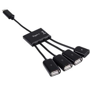 Coretek USB-C - USB-A | Hub | 0.15 meter | USB2.0 High Speed/OTG (On-The-Go) | 