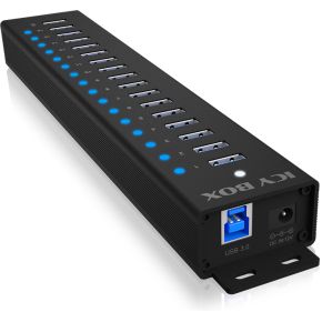 ICY BOX IB-HUB1717-U3 USB 3.2 Gen 1 (3.1 Gen 1) Type-A 5000 Mbit/s Zwart