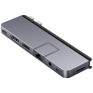 Targus HyperDrive DUO PRO 7-in-2 USB-C Hub Mini-dockingstation Geschikt voor merk: Apple, Universeel Geïntegreerde kaartlezer, USB-C Power Delivery