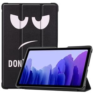 Lunso  Samsung Galaxy Tab A 10.5 inch - 3-Vouw sleepcover hoes - Don't Touch