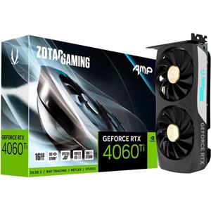 Zotac Grafikkarte Nvidia GeForce RTX 4060 Ti GAMING AMP 16GB GDDR6-SDRAM PCIe x8 DisplayPort, HDMI