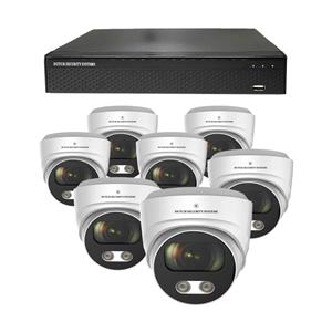 Dutch Security Systems Draadloze Camerabeveiliging - Sony 5MP - 2K QHD - Set 7x Audio Dome - Wit - Binnen&Buiten - Met Nachtzicht - Incl. Recorder&App