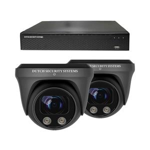 Dutch Security Systems Draadloze Beveiligingscamera Set - 2x PRO Dome Camera - QHD 2K - Sony 5MP - Zwart - Buiten&Binnen - Met Nachtzicht - Incl. Recorder&App