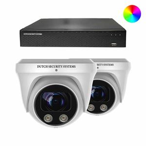Dutch Security Systems Draadloze Beveiligingscamera Full Color 4K Ultra HD - Sony 8MP - Set 2x Dome - Wit - Buiten&Binnen - Met Nachtzicht In Kleur