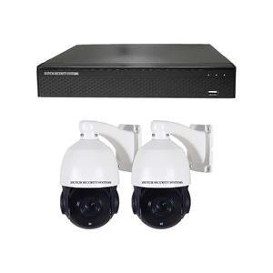 Dutch Security Systems Camerabeveiliging 2K QHD - Sony 5MP - Set 2x PTZ - Wit - Buiten&Binnen - Met Nachtzicht - Incl. Recorder&App