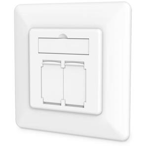 DN-9010/8-2 Netwerkdoos Inbouw (in muur) Inzet met centraalstuk en frame CAT 6A Wit