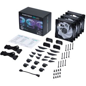 Phanteks D30 PWM Reverse Airflow D-RGB 120MM Black 3-pack