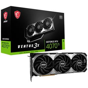 MSI Grafikkarte Nvidia GeForce RTX 4070 Ti VENTUS 3X E1 OC 12GB GDDR6X-RAM HDMI, DisplayPort NVIDI