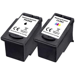 Renkforce Inkt combipack vervangt Canon PG-560 + CL-561 (3713C006) Compatibel Zwart, Cyaan, Magenta, Geel RF-I-C-PG560CL561BKCMY2PK RF-5706084