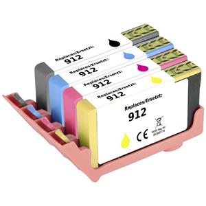 Renkforce Inktcartridge vervangt HP 912, 6ZC74AE, 3YL80AE, 3YL77AE, 3YL78AE, 3YL79AE Compatibel Combipack Zwart, Cyaan, Magenta, Geel RF-5718852