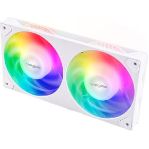 Akasa VEGAS A24 Computer behuizing, Processor Ventilator 12 cm Wit 1 stuk(s)