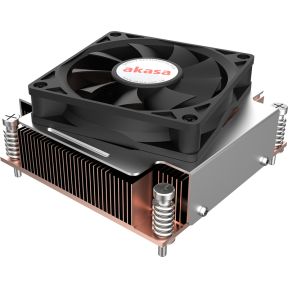 Akasa Intel LGA1700 Processor Hybride koeler 7 cm Zwart, Koper, Grijs 1 stuk(s)
