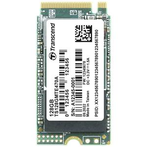 Transcend MTE470A 128 GB NVMe/PCIe M.2 SSD 2242 harde schijf PCIe NVMe 3.0 x4 Industrial TS128GMTE470A