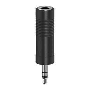 Hama 00205196 Klinke Audio Adapter [1x Klinkenbuchse 6.35mm - 1x Klinkenstecker 3.5 mm] Schwarz