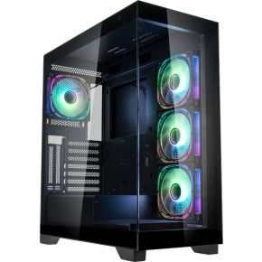 Kolink Unity Peak ARGB Midi-Tower Showcase, Tempered Glass - schwarz Midi-Tower Gehäuse, Gaming-Geh